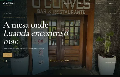 Landing page do Bar e Restaurante O Convés